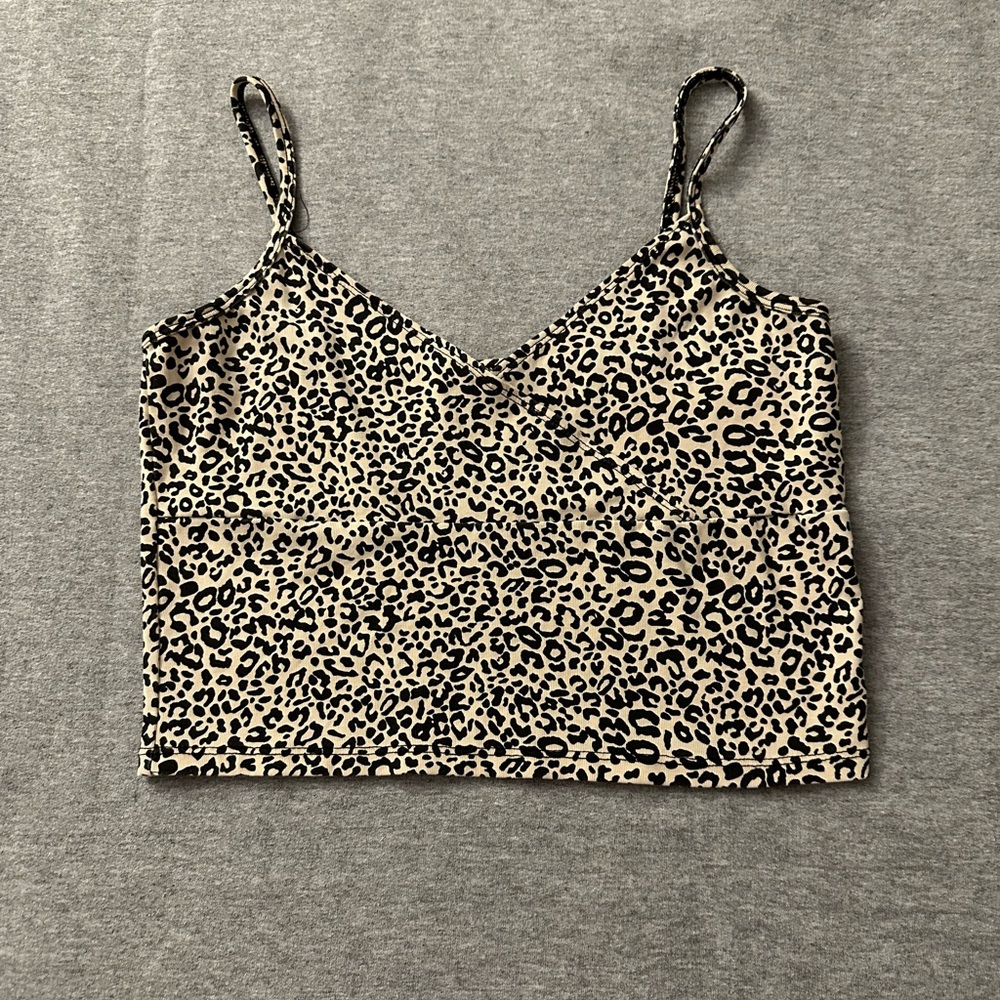 Unknown Leopard Print Cropped Tank